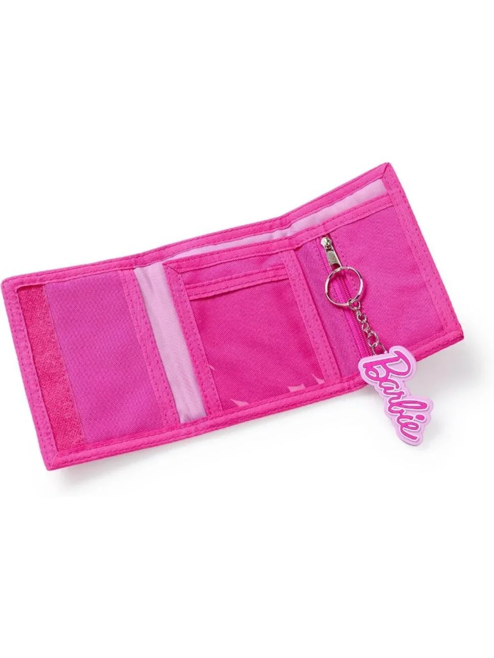 Cute Pink Trifold Wallet for Girls | Heart Print Kids Cash & Card Holder with